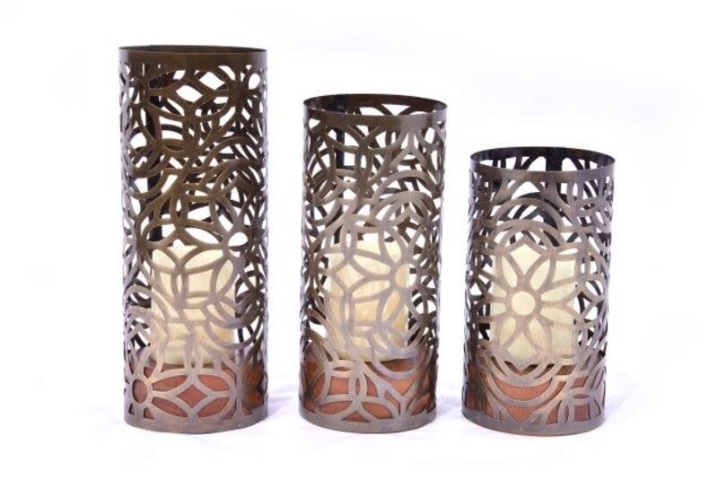 AL MASARA Medium Brass Lantern Candle