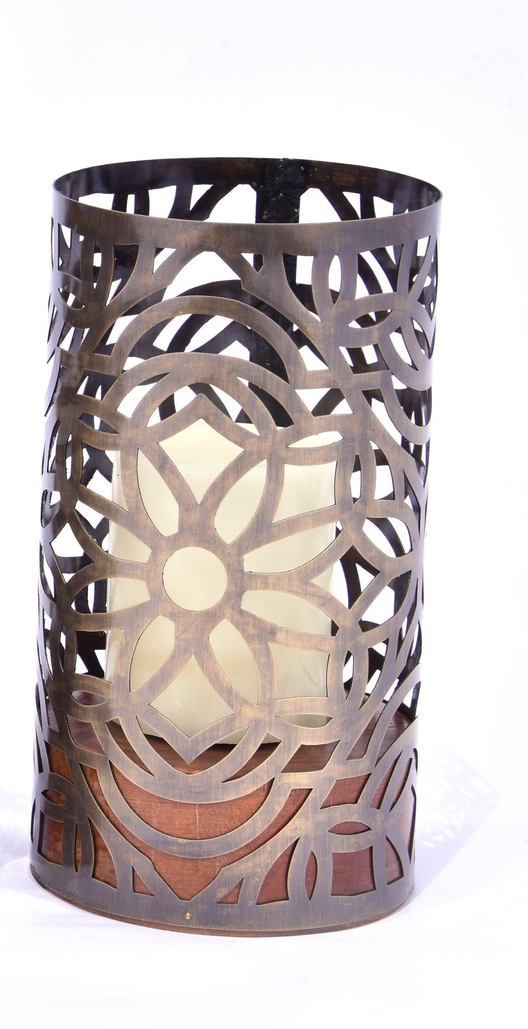 AL MASARA Small Brass Lantern Candle