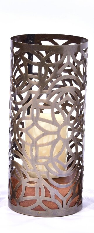 AL MASARA Medium Brass Lantern Candle