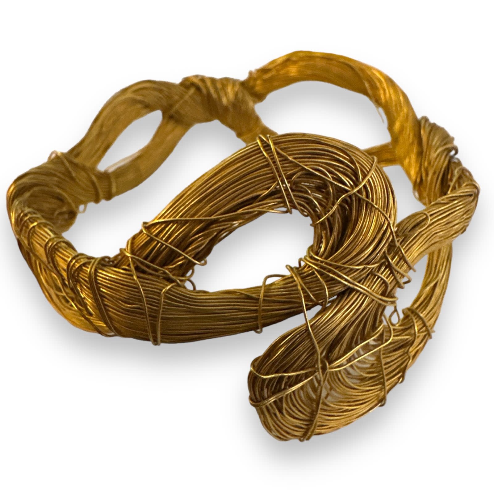 BY RAFAH Gold Plated Plain Wire Work Bracelet