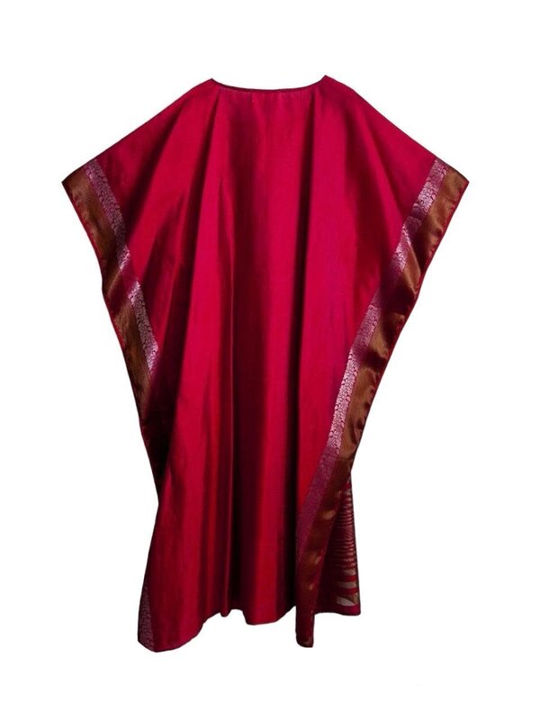 BY RAFAH RED SILK kaftan