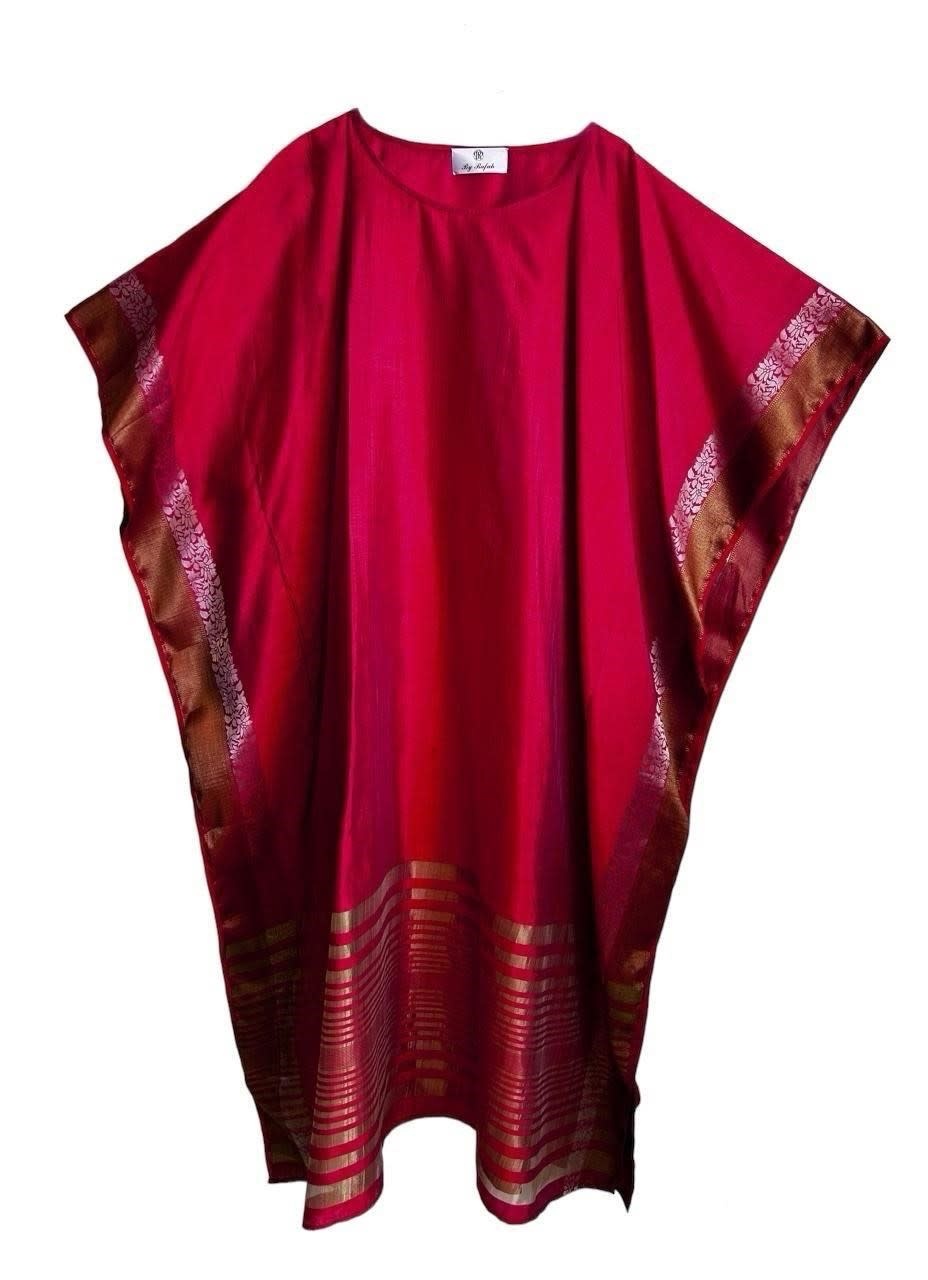 BY RAFAH RED SILK kaftan