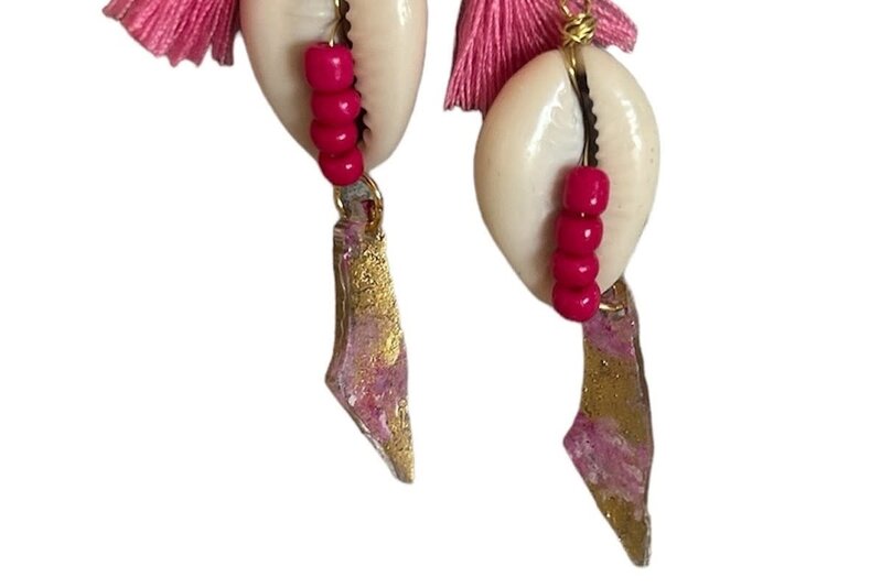 NOOR ALSABER ART Shell Palestine Earrings