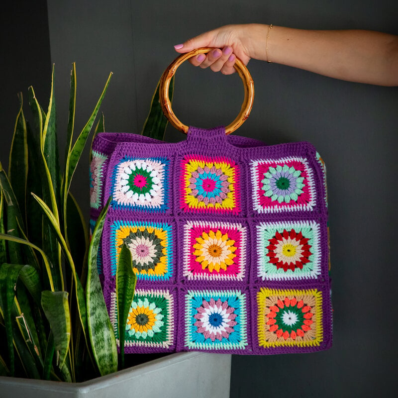 SOUK BALADNA Colorful Large Crochet Bag