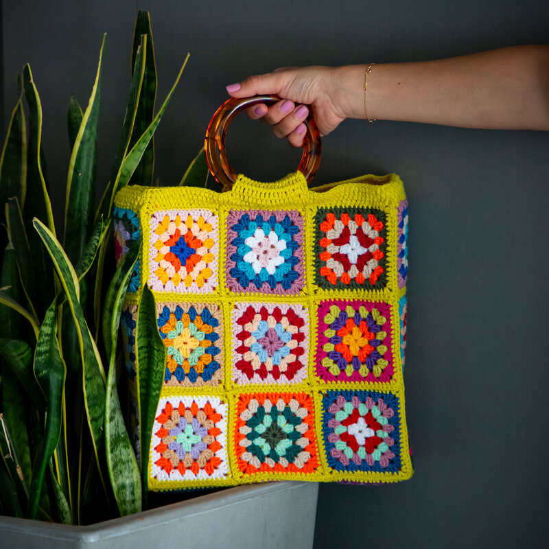 SOUK BALADNA Colorful Large Crochet Bag