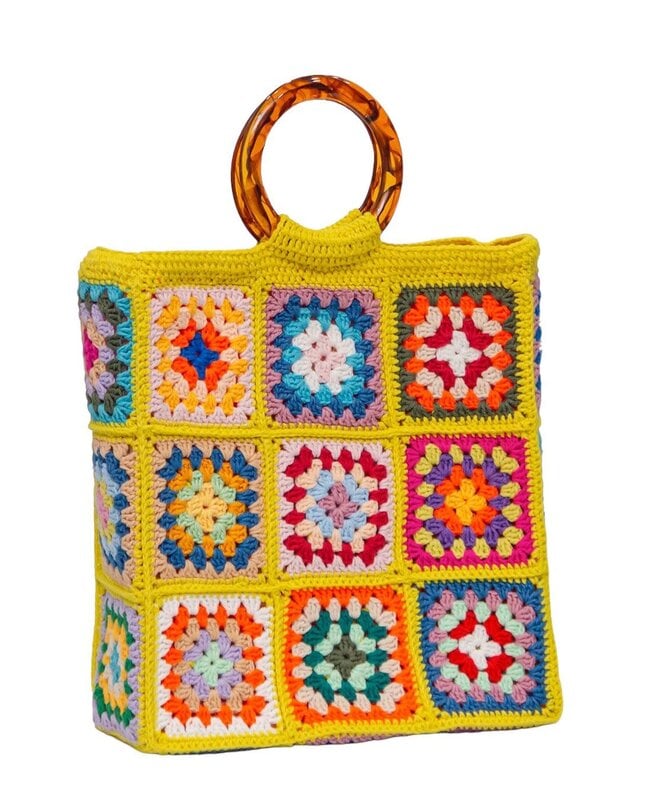 SOUK BALADNA Colorful Large Crochet Bag