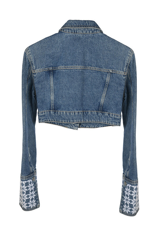 HALIMEH.JO Star of Bethlehem Cropped Denim Jacket