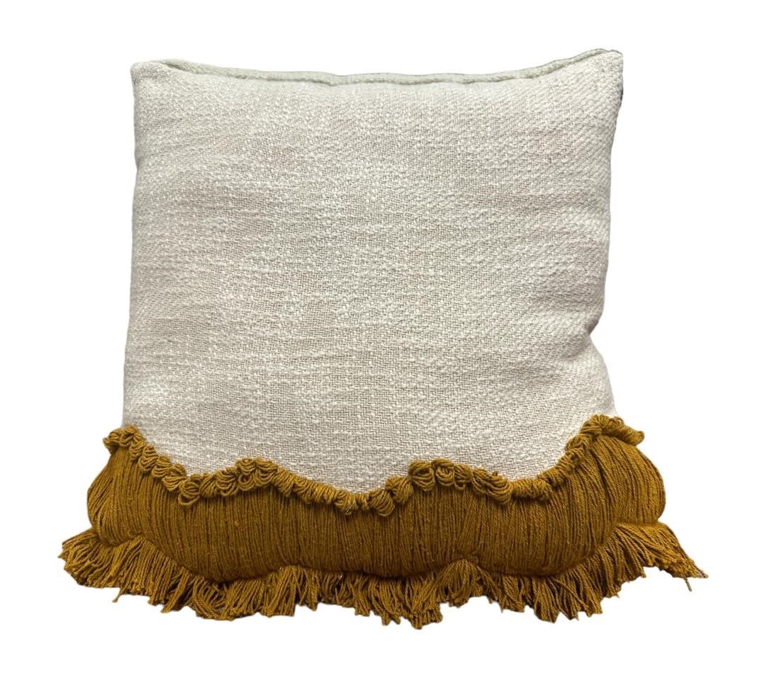 REVIVE HOME DESIGNS Hand Tufted Embellished Cotton Cushion 50X50