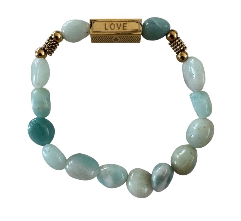 FEATHERLIGHT Blue Stone Bracelet "Love"