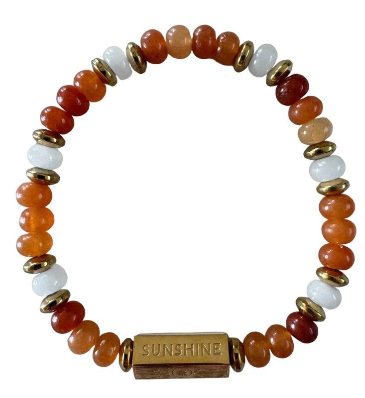 FEATHERLIGHT ORANGE STONE BRACELET "SUNSHINE"