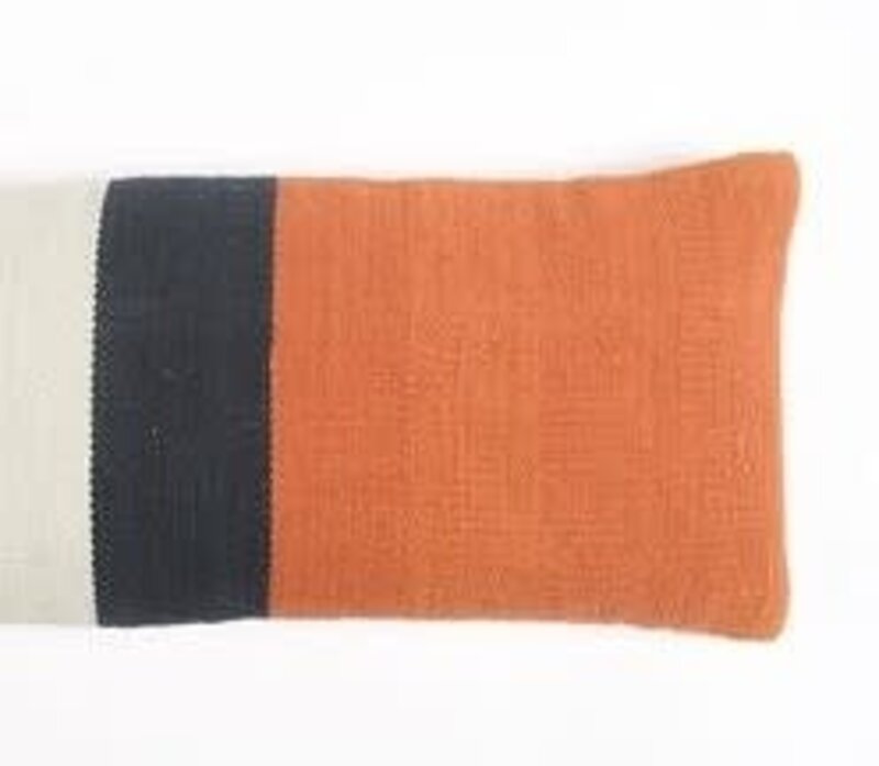 REVIVE HOME DESIGNS Handwoven Cotton Lumbar Cushion 70X30