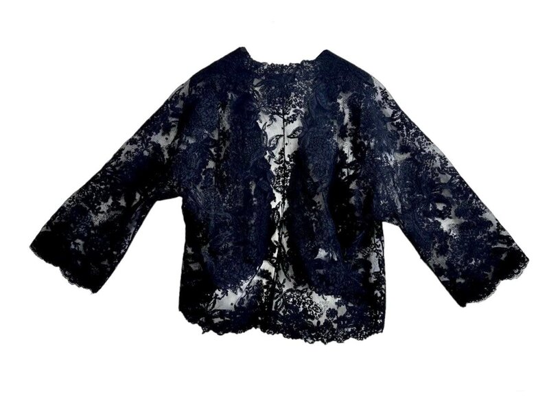 BY RAFAH BLACK LACE JACKET