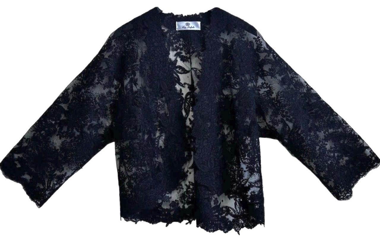 BY RAFAH BLACK LACE JACKET