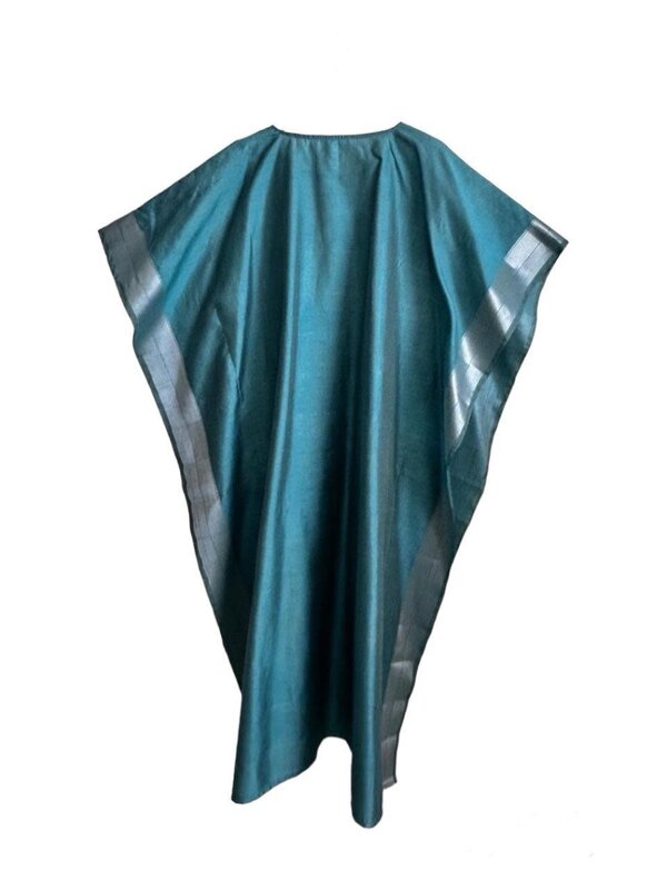 BY RAFAH TURQUOISE SILK Kaftan