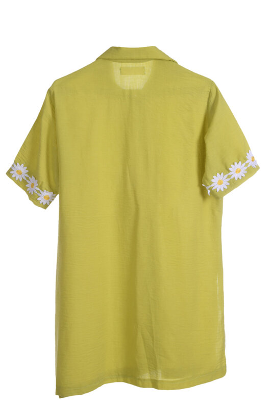 FADIA MASHAAL Floral Yellow Shirt and Shorts Set