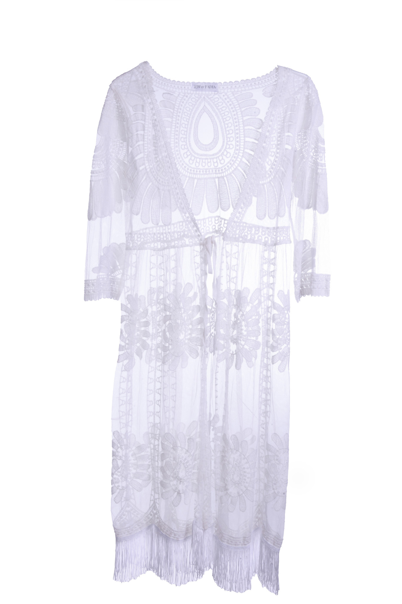 FADIA MASHAAL white chiffon cover up