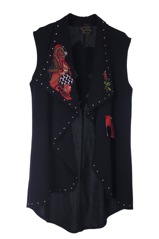 MAY KHOURY black Vest with Patchwork