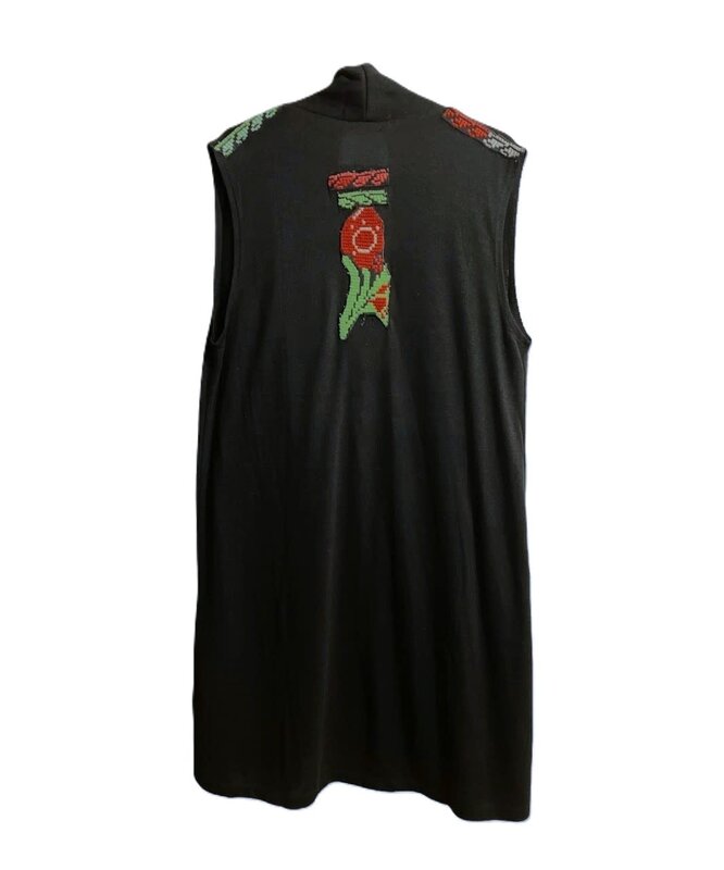 MAY KHOURY black Vest with embroidery