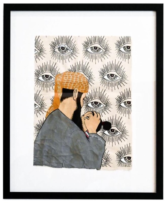 KITABA BY TALA ABUNUWAR "Soul of my soul" "رؤية الروح لقاء" small framed artwork - (29*24cm)