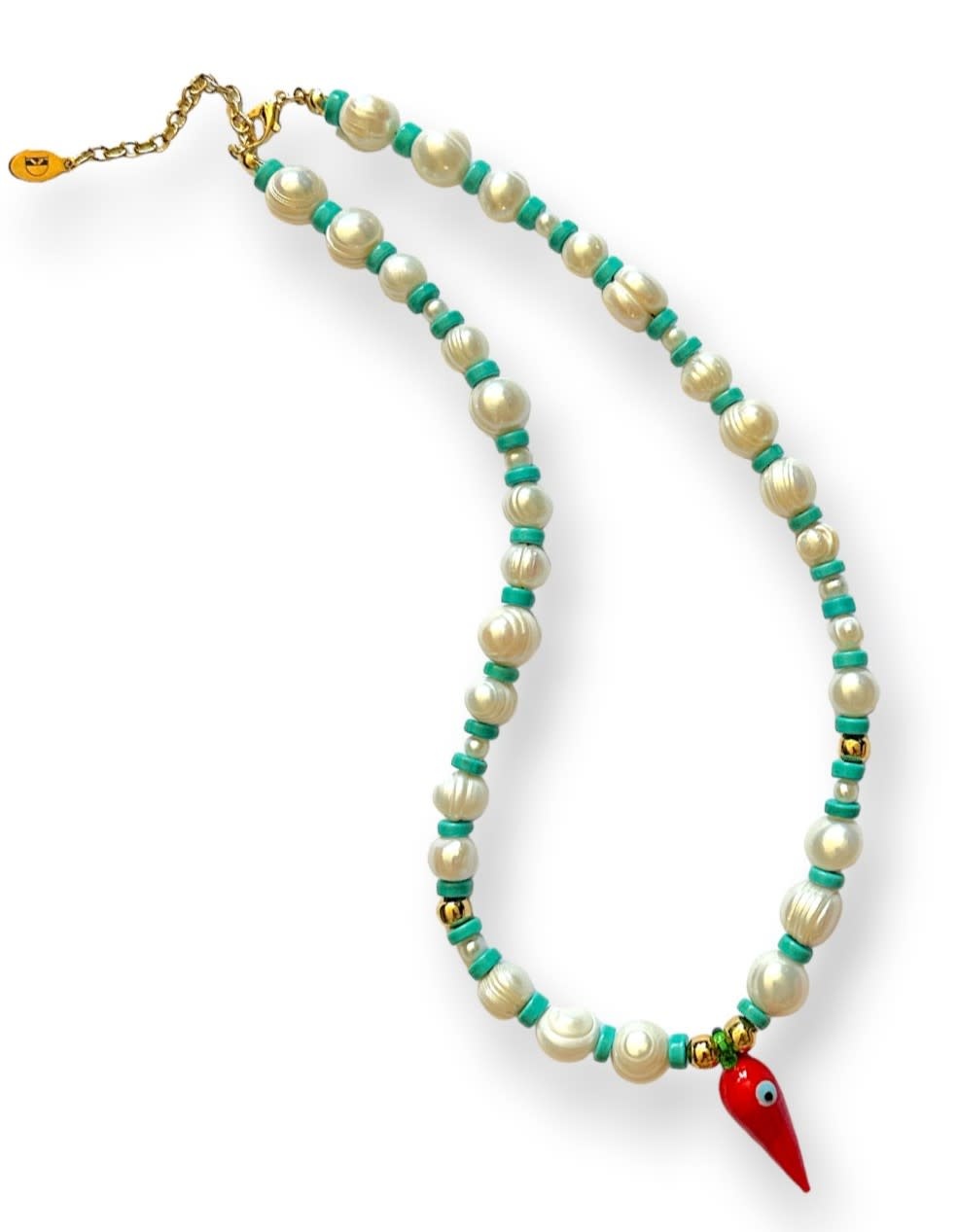 D BY DALIA Turquoise and Pearl with Chili Pepper bead