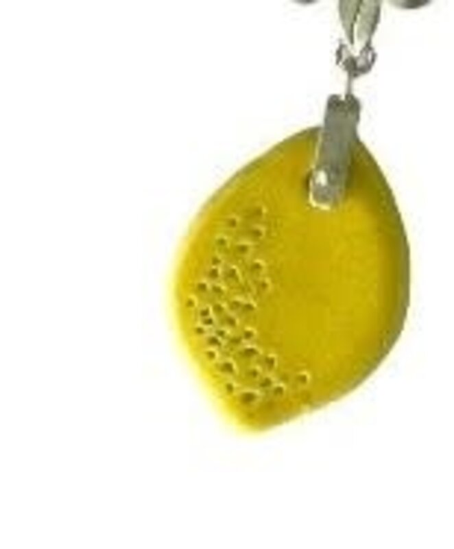 Silver Lemon Earrings