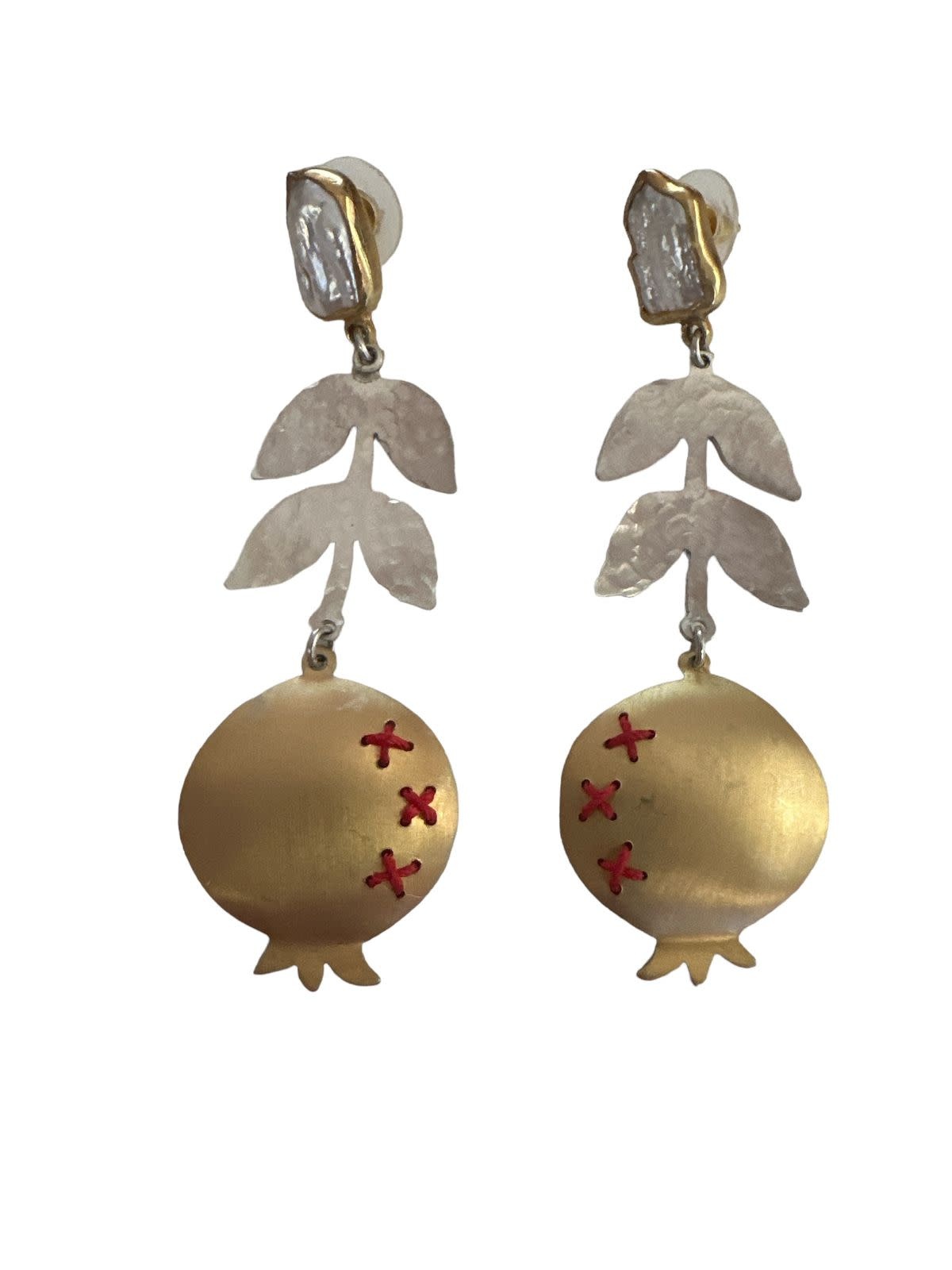 INAMUL LUMANI Rumman Gold and Silver Earrings