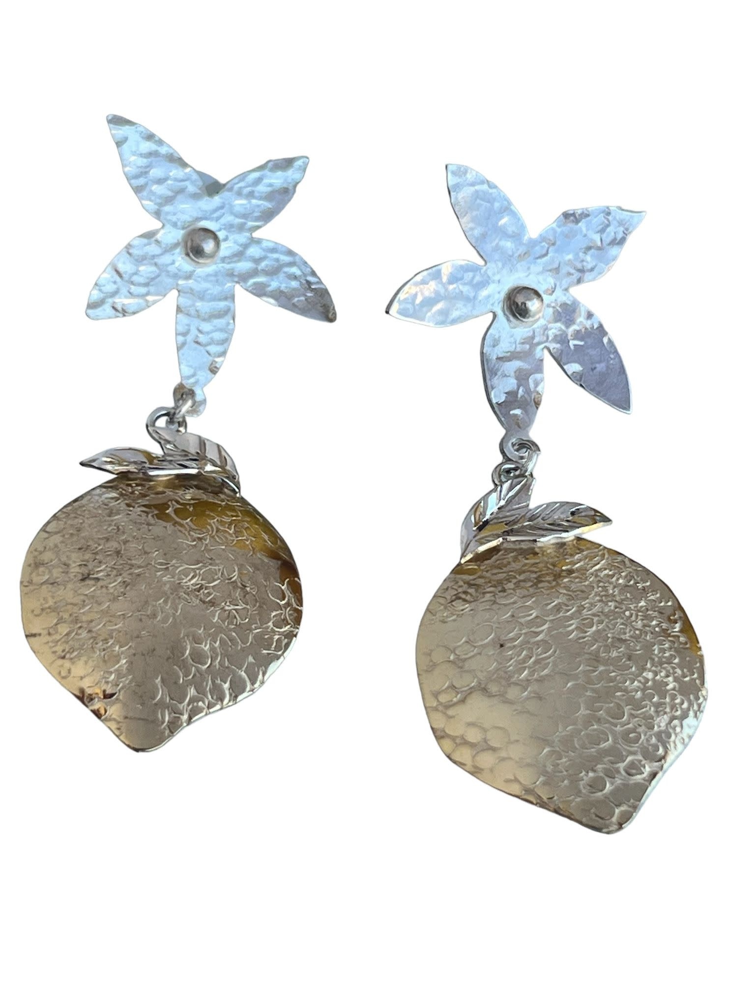 INAMUL LUMANI Lemon Silver and gold Earrings