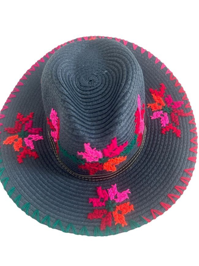 LARITA Navy Blue Panama mexican hat