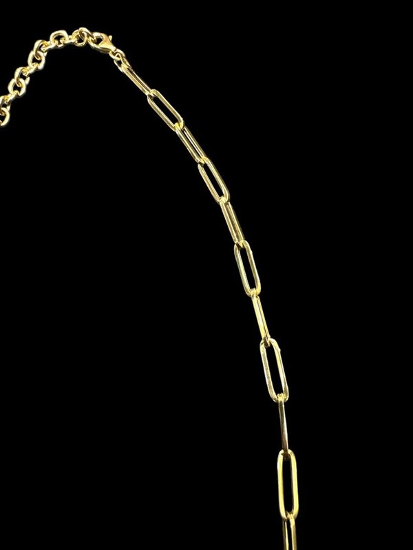 YOLA JAHSHAN Paperclip chain 18K Gold necklace