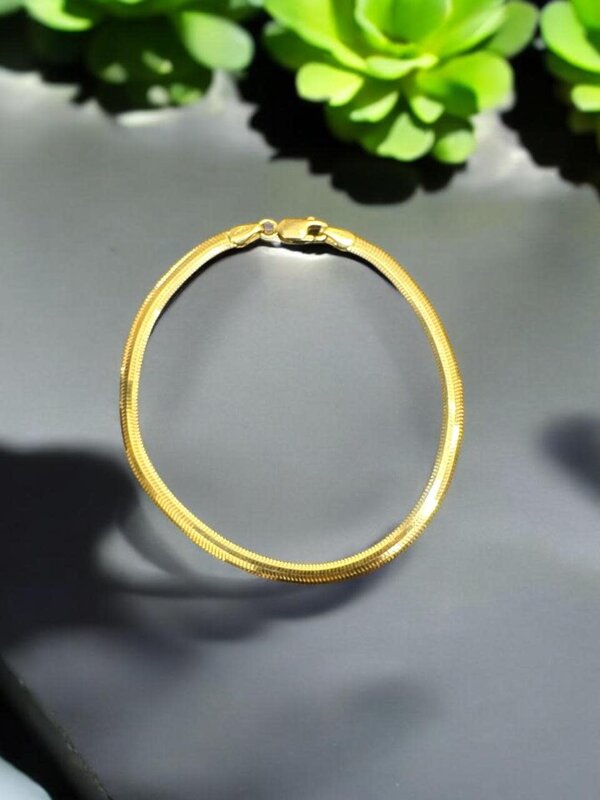 YOLA JAHSHAN Snake Mirror 18K Gold Bracelet