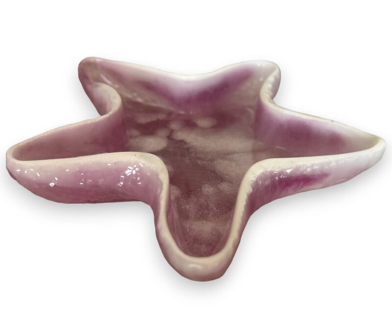 NOOR ALSABER ART Purple Starfish Trinket Plate