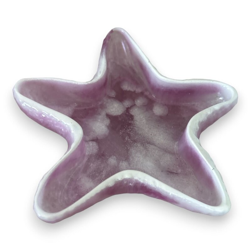 NOOR ALSABER ART Purple Starfish Trinket Plate