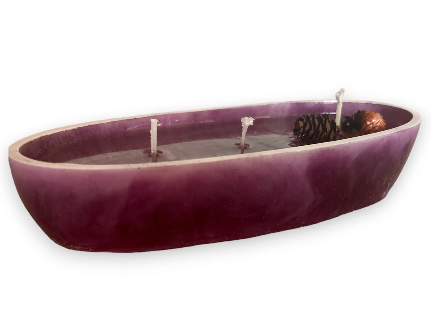 NOOR ALSABER ART Purple Resin Bowl Candle