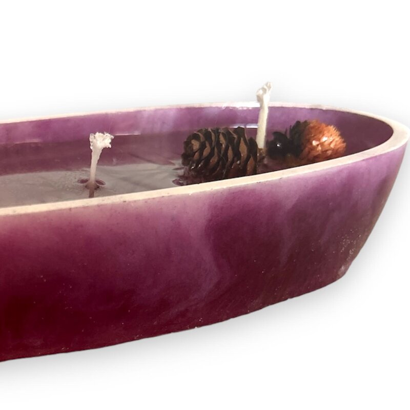 NOOR ALSABER ART Purple Resin Bowl Candle