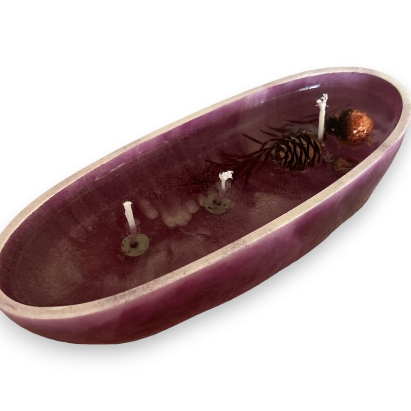 NOOR ALSABER ART Purple Resin Bowl Candle