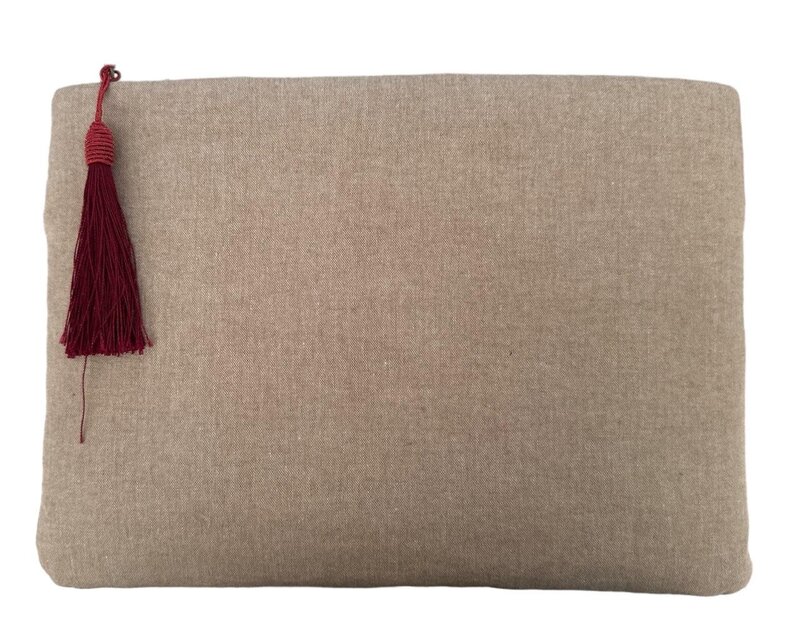 ALKUTBIA Beige and Red Pouch