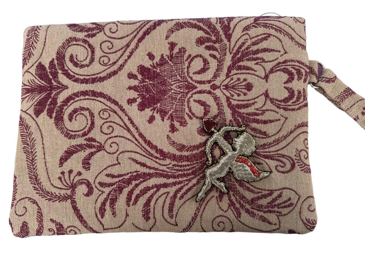 ALKUTBIA Beige and Red Pouch