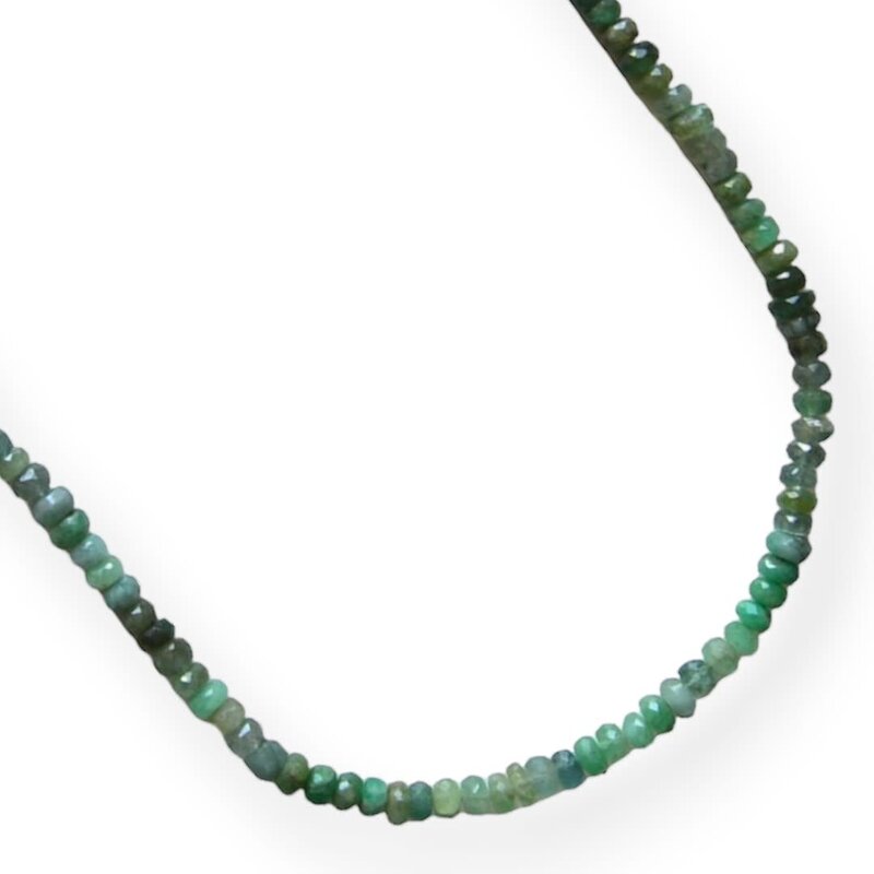 MINMAJD Jade with Silver Lock Necklace