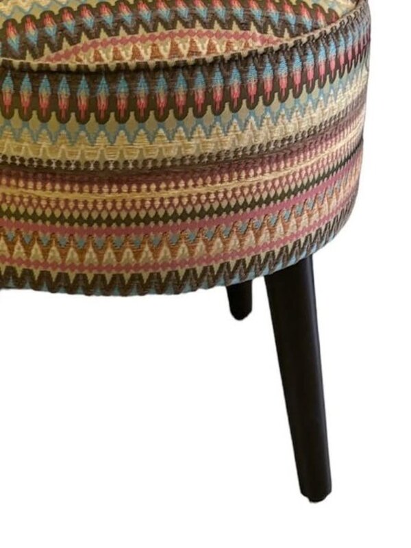 NOFA DESIGN Multicolor Round stool with wooden legs