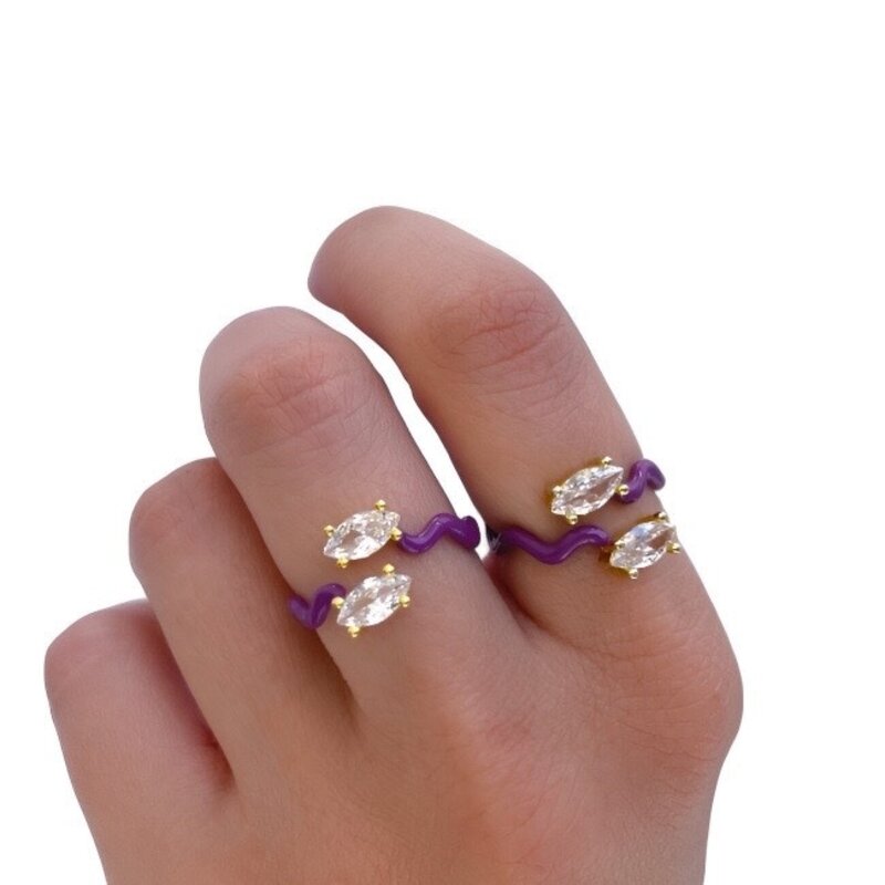 1308 CONCEPT STORE The Wavy Ring in Purple