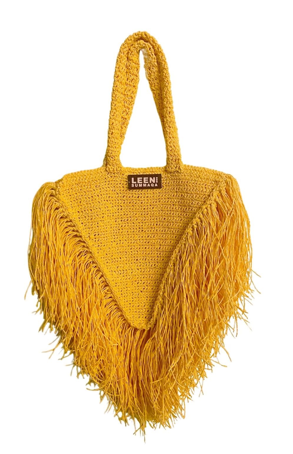 LYN BAGS Tri-raffia Yellow