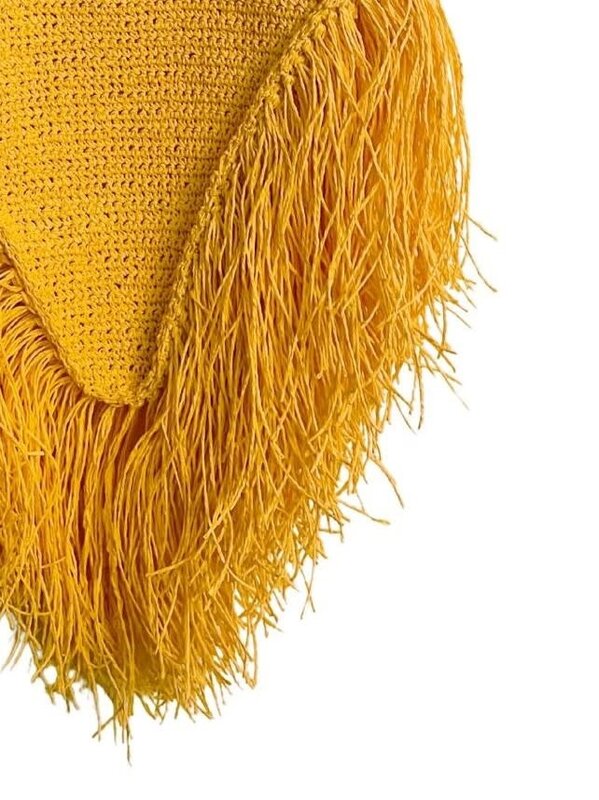 LYN BAGS Tri-raffia Yellow