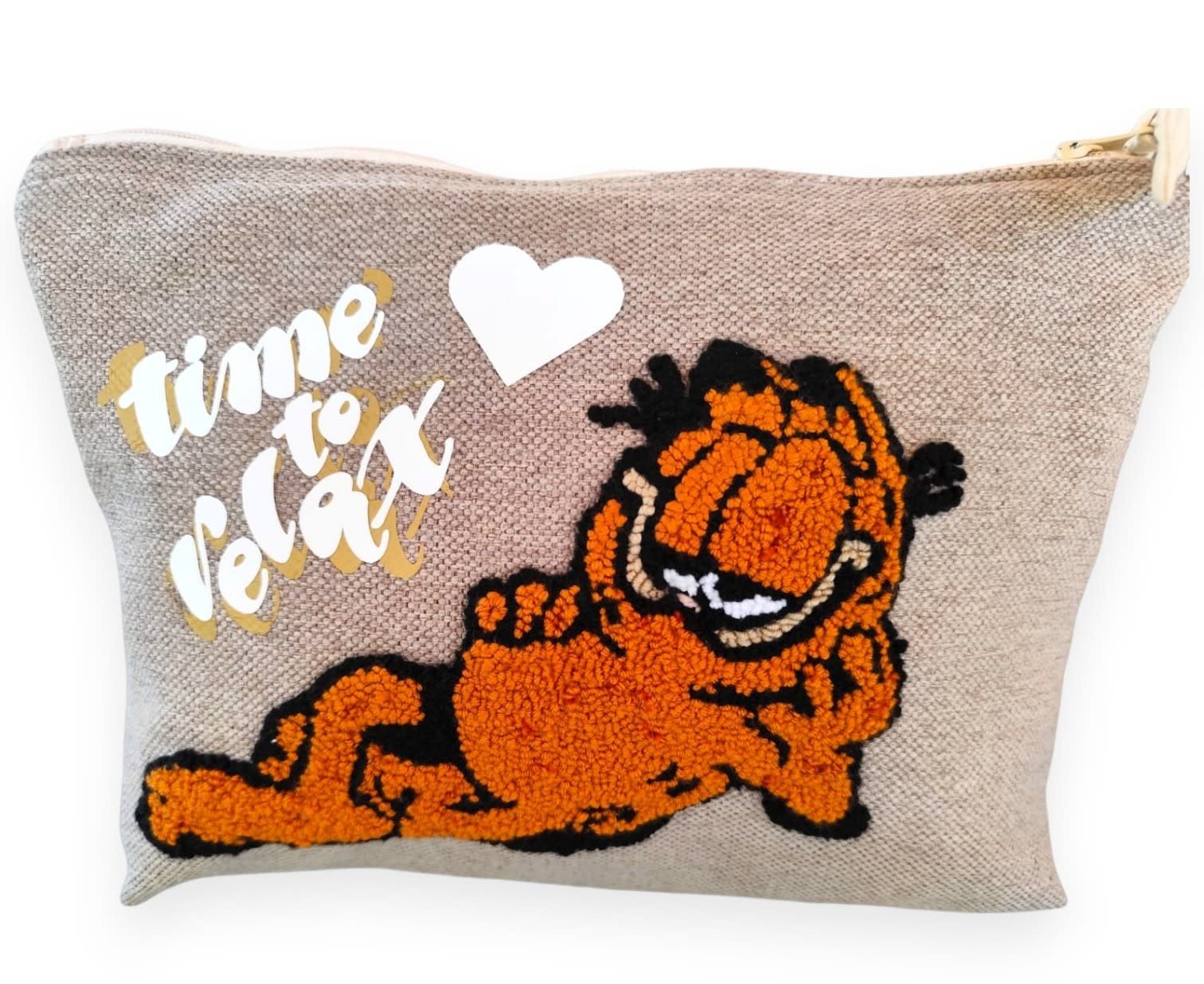 SOAP N A SACK Garfield Punch Needle Pouch