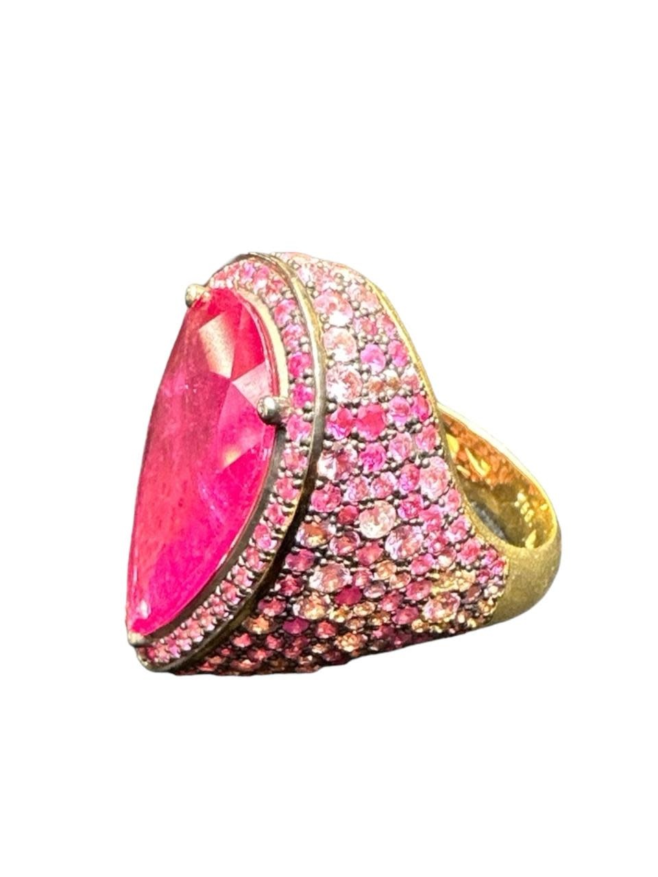 YOLA JAHSHAN Ruby,Ruby light and pink sapphire Ring