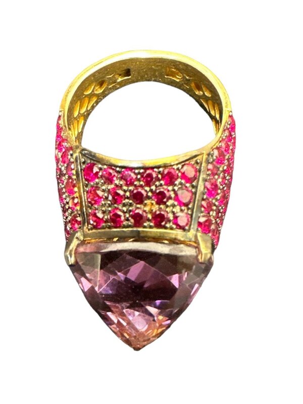 YOLA JAHSHAN Ruby , Amethyst  Ring