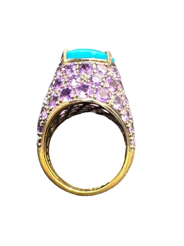 YOLA JAHSHAN Amethyst , blue sapphire Ring