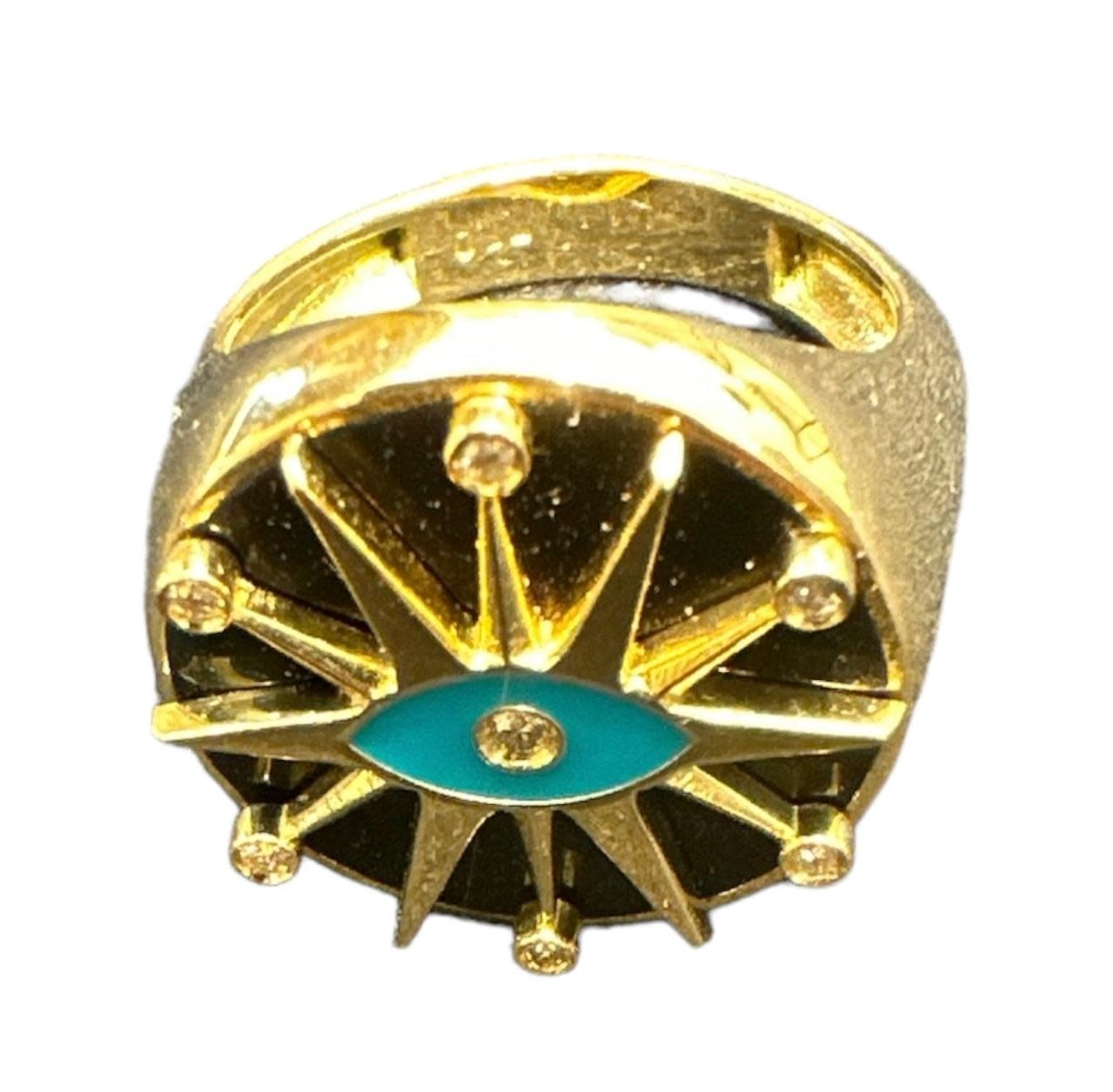 YOLA JAHSHAN Star Ring Eye 18K Gold with Diamonds