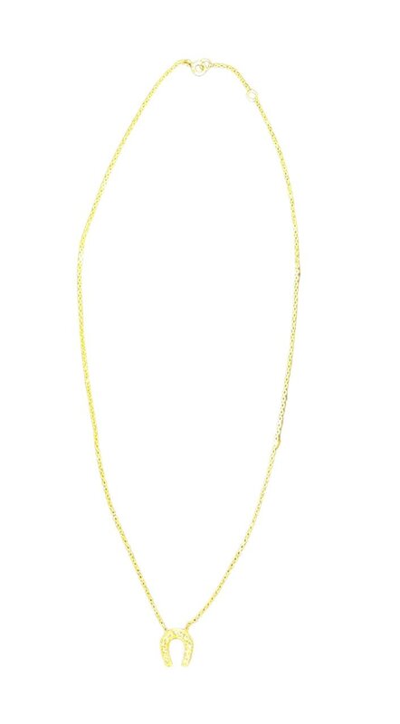 YOLA JAHSHAN 18K Gold , Diamond  Horseshoe  Necklace