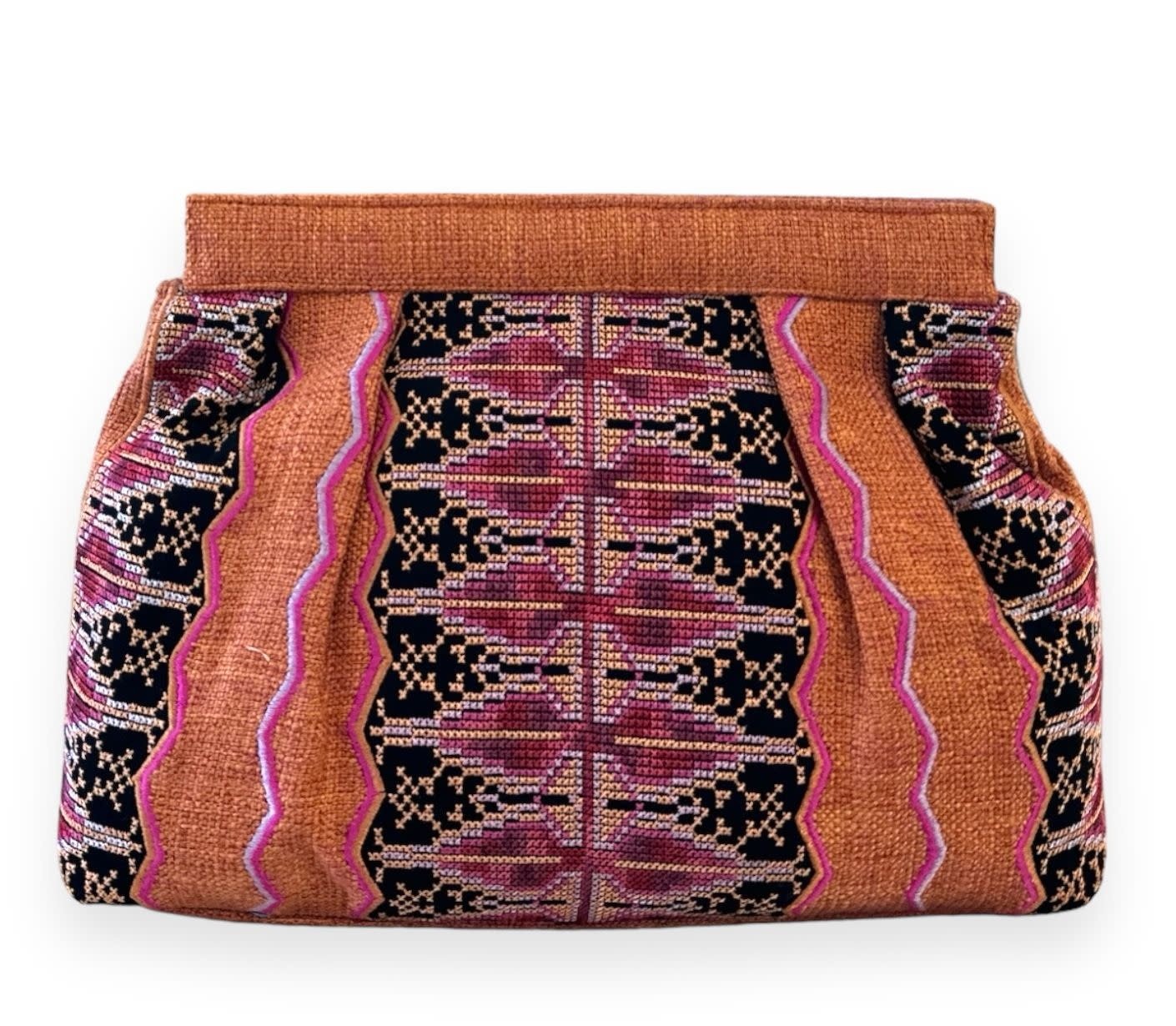 ZD SUZANI Orange Rim Tatreez Clutch