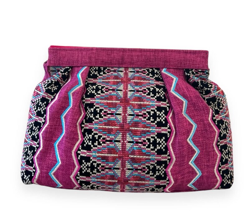 ZD SUZANI Fuchsia Rim Tatreez Clutch